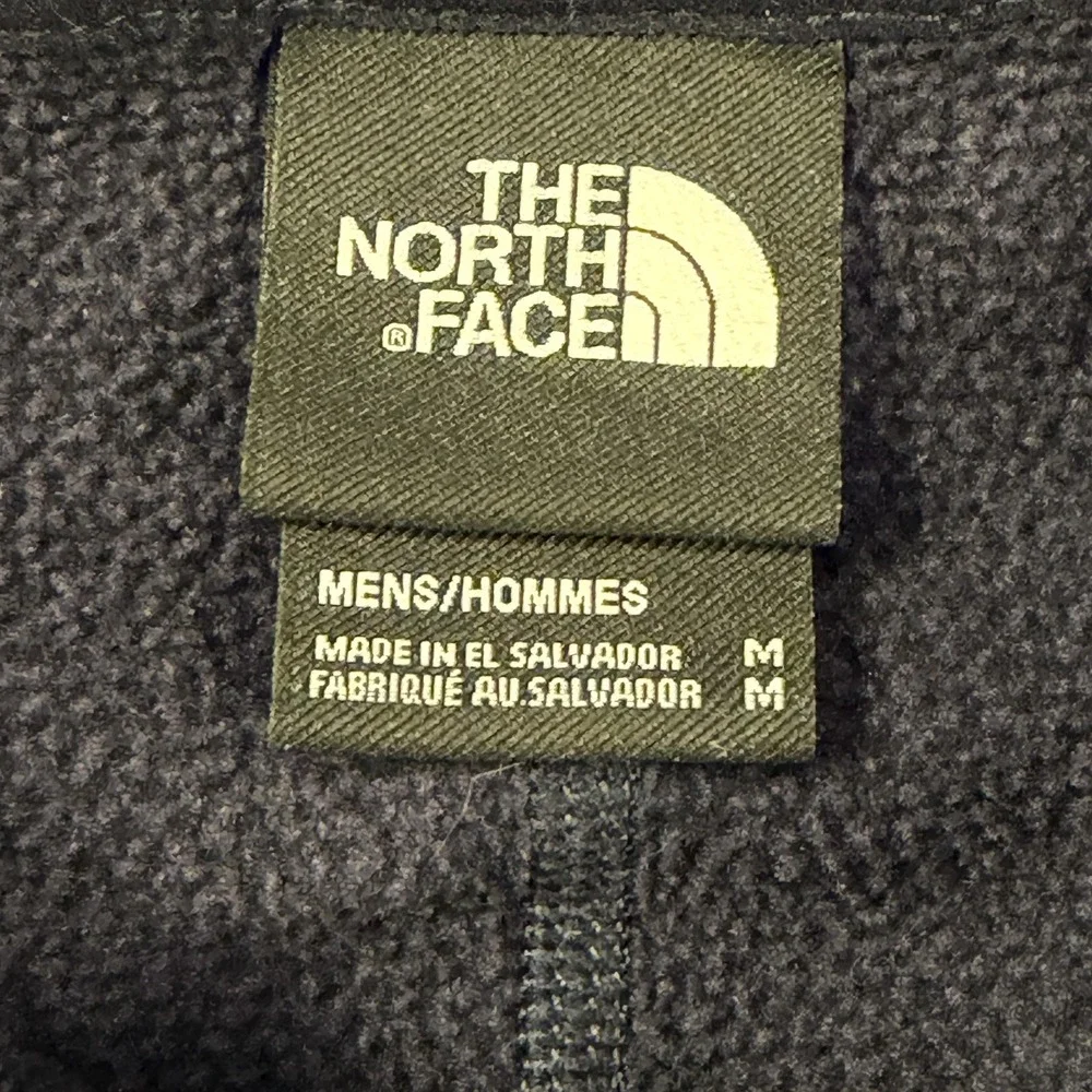 The North Face Sweatshirt Mens Medium Blue 1/4 Zip Fleece Pullover‎ Logo Hiking